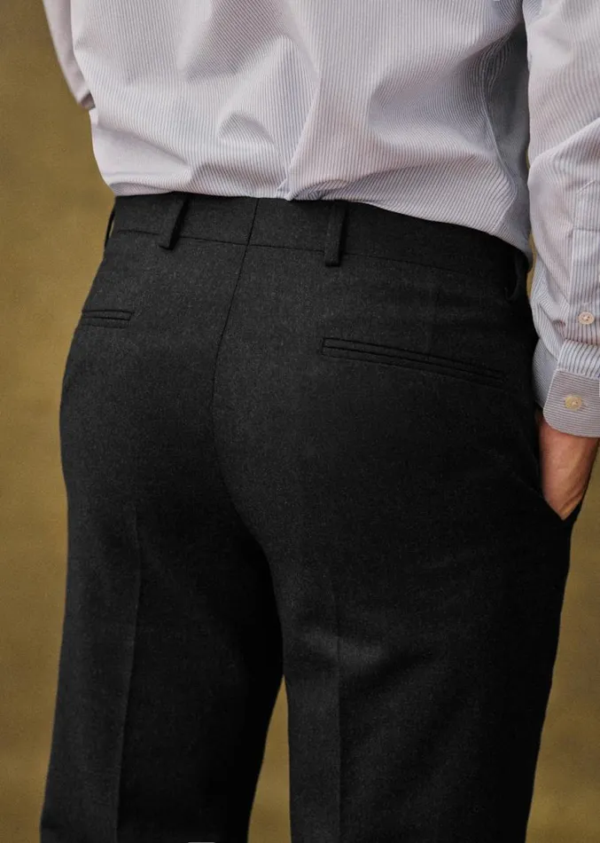 Szane Suits Mens Warren Trousers Navy Fulllength Twill