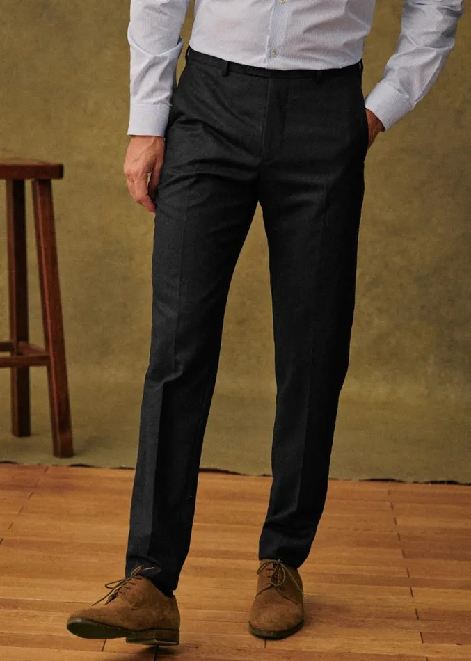 Szane Suits Mens Warren Trousers Navy Fulllength Twill