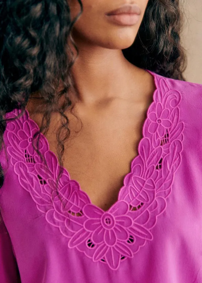 Szane Tops Womens Juliette Blouse Fuchsia