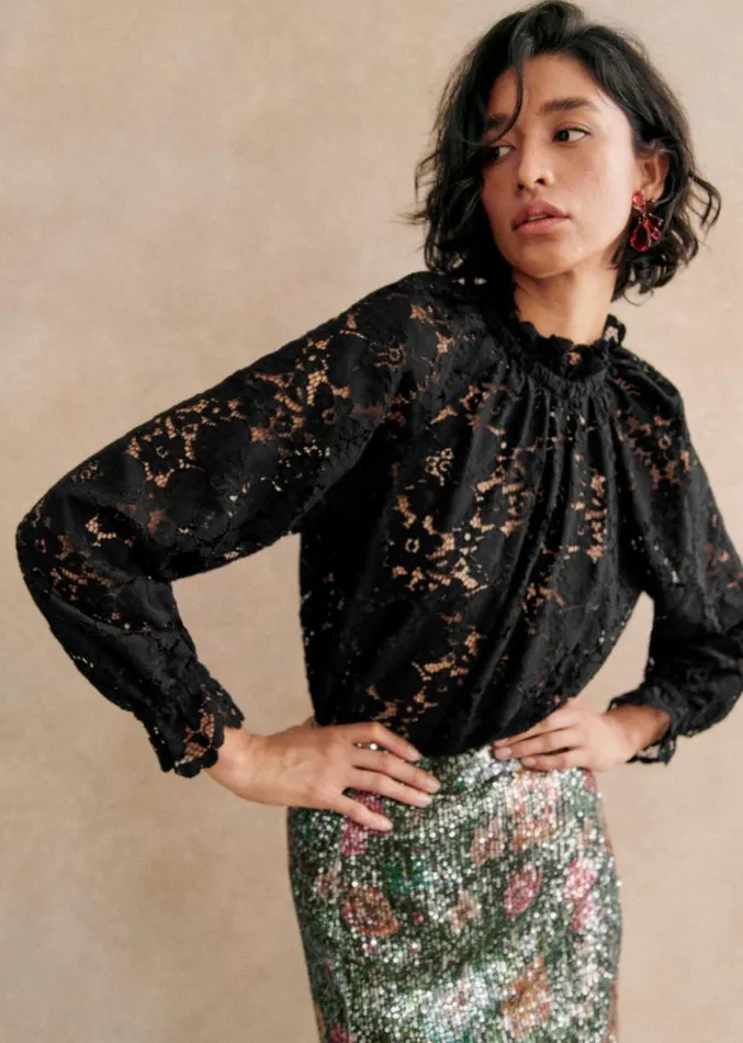 Szane Tops Womens Sheila Blouse Black