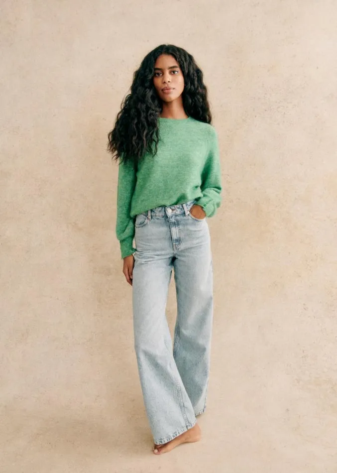 Szane Trousers and Jumpsuits Womens The Wide Leg Trousers Light Blue