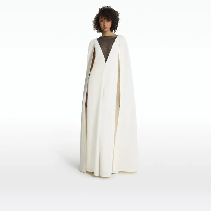 Safiyaa Abrielle Ivory Long Dress Women Dresses