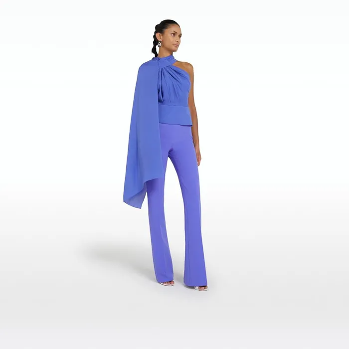 Safiyaa Alexa Anemone Blue Trousers Women Trousers