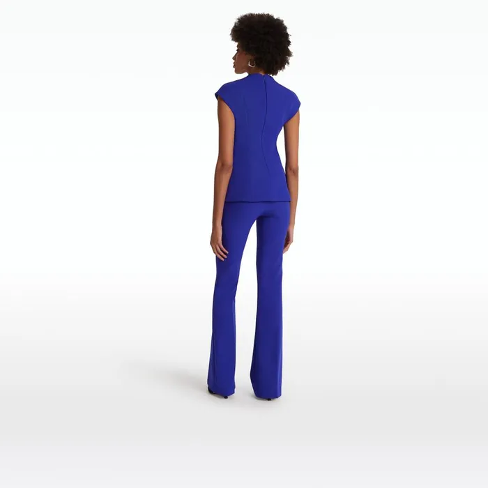 Safiyaa Alexa Azure Blue Trousers Women Trousers
