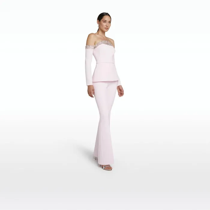 Safiyaa Alexa Barely Pink Trousers Women Trousers