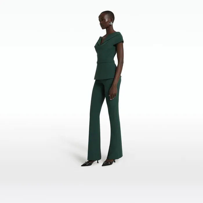 Safiyaa Alexa Darkest Spruce Trousers Women Trousers