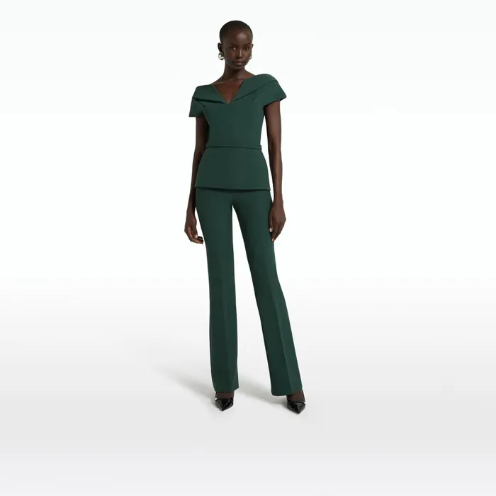 Safiyaa Alexa Darkest Spruce Trousers Women Trousers