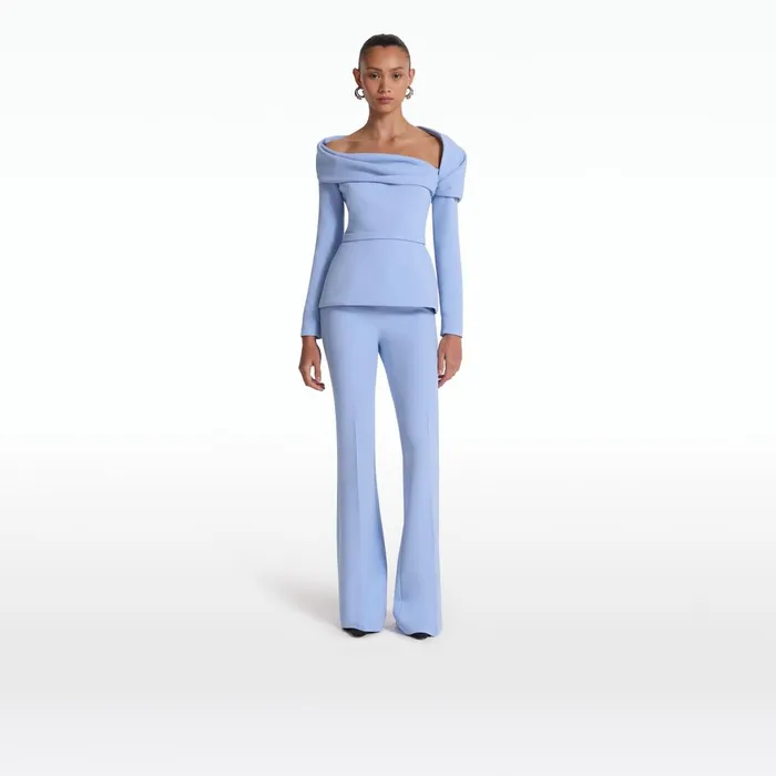 Safiyaa Andrie Carolina Blue Top Women Tops
