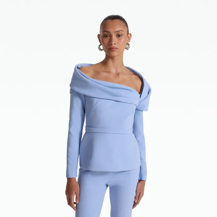 Safiyaa Andrie Carolina Blue Top Women Tops