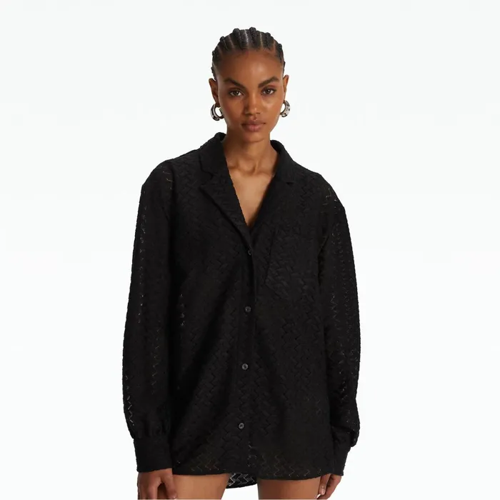 Safiyaa Angelique Black Top Women Swimwear