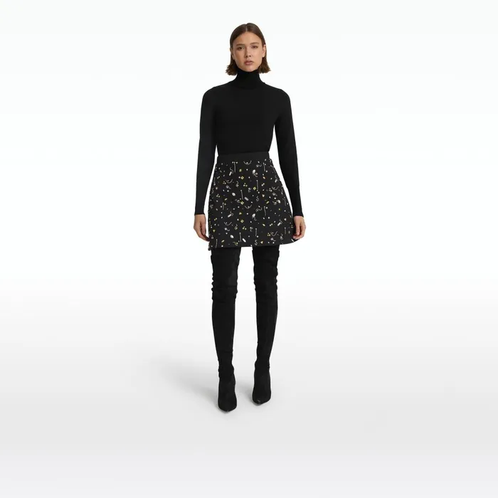 Safiyaa Bronagh Black and Celestial Scatter Skirt Women Skirts