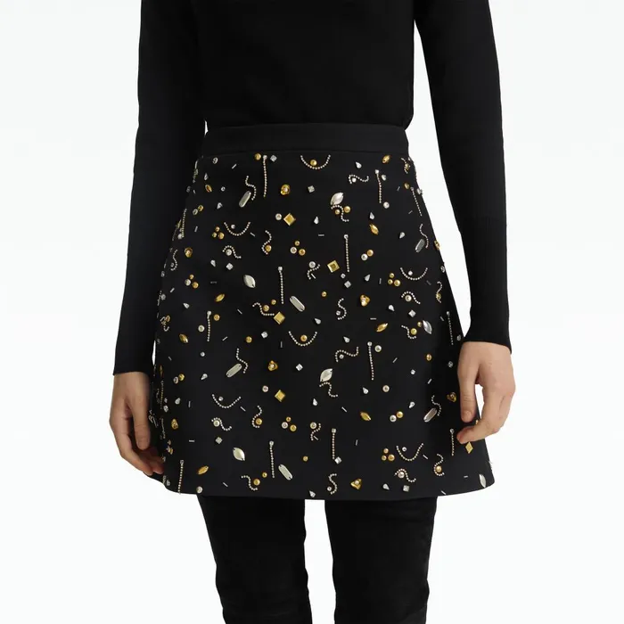 Safiyaa Bronagh Black and Celestial Scatter Skirt Women Skirts