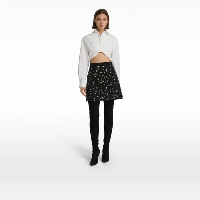 Safiyaa Bronagh Black and Celestial Scatter Skirt Women Skirts