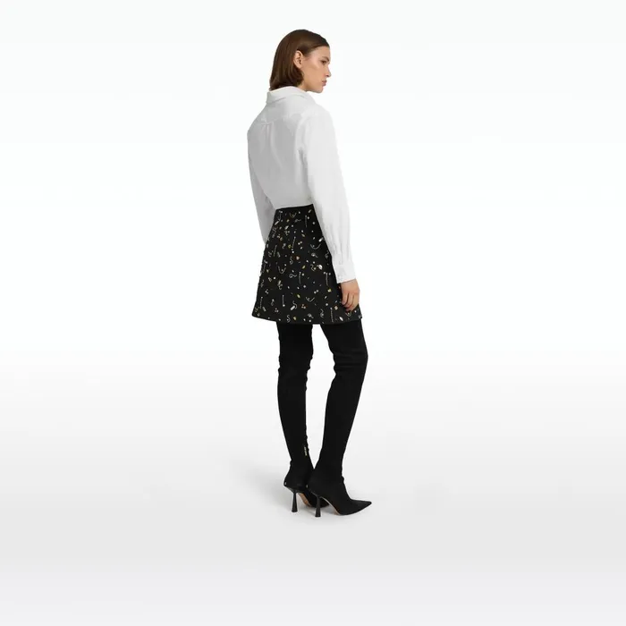 Safiyaa Bronagh Black and Celestial Scatter Skirt Women Skirts