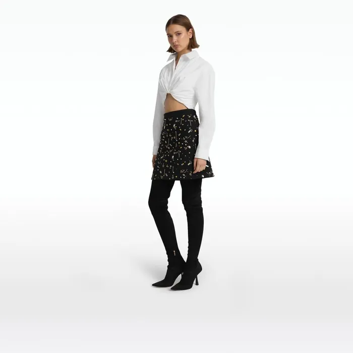 Safiyaa Bronagh Black and Celestial Scatter Skirt Women Skirts