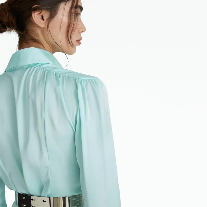 Safiyaa Clio Silver Metal Belt Women Accessories