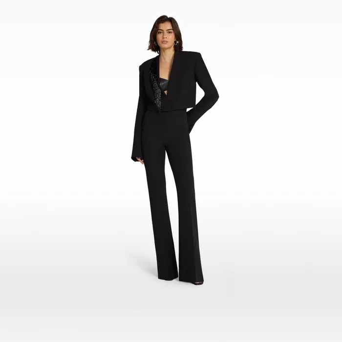 Safiyaa Crainelle Black Jacket Women Jackets and Coats