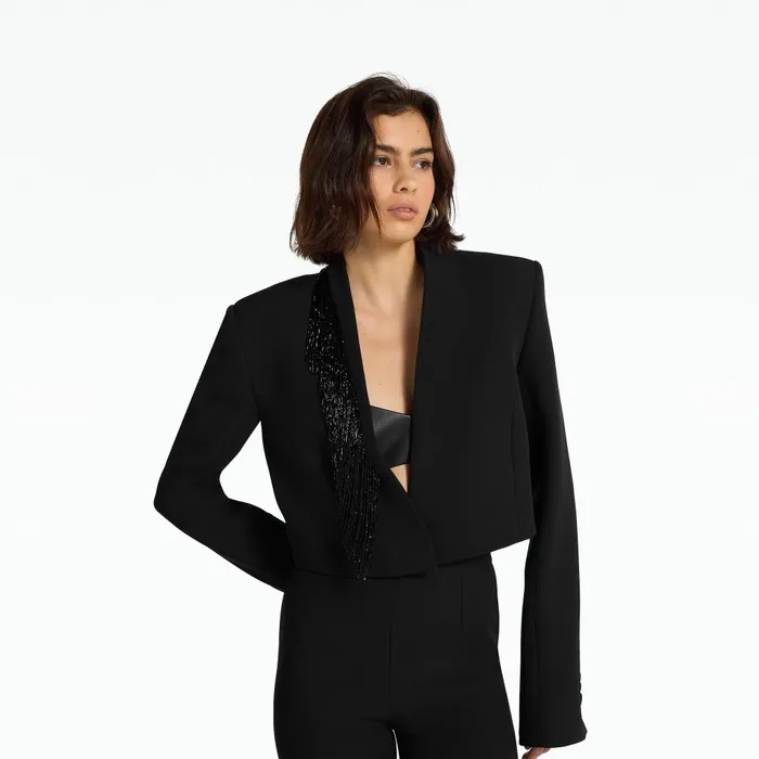 Safiyaa Crainelle Black Jacket Women Jackets and Coats