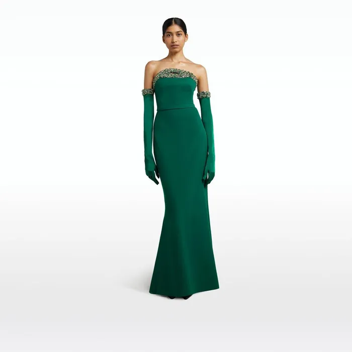 Safiyaa Donatella Botanic Long Dress With Antonia Gloves Women Dresses