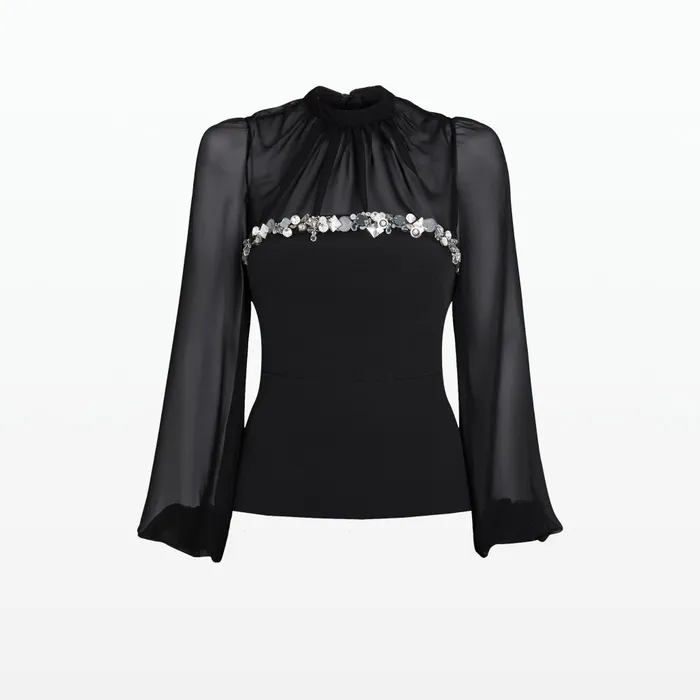 Safiyaa Duruda Black Top Women Tops