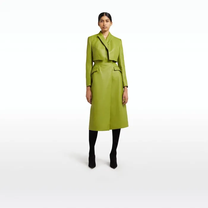 Safiyaa Ennis Woodbine Vegan Leather Coat Women Jackets and Coats