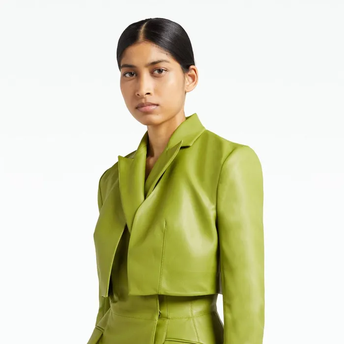 Safiyaa Ennis Woodbine Vegan Leather Coat Women Jackets and Coats