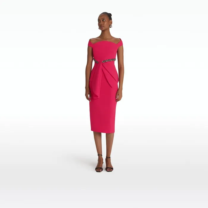 Safiyaa Hokuku Raspberry Skirt Women Skirts