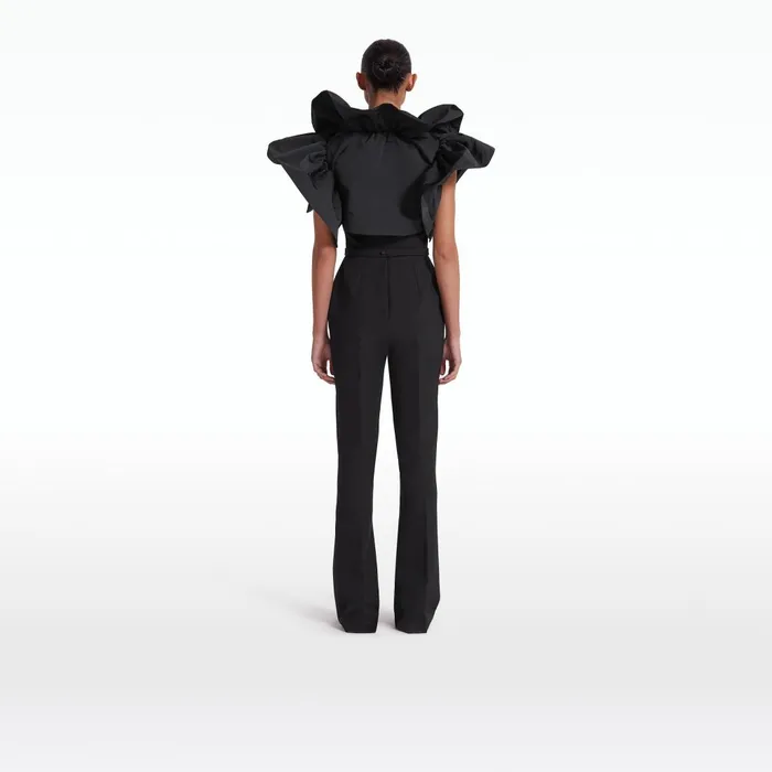 Safiyaa Ifa Black Harness and Bele Jumpsuit Women Jumpsuits