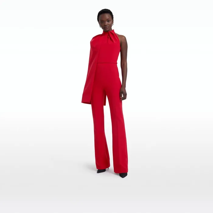 Safiyaa Jaime Crimson Red Jumpsuit Women Jumpsuits