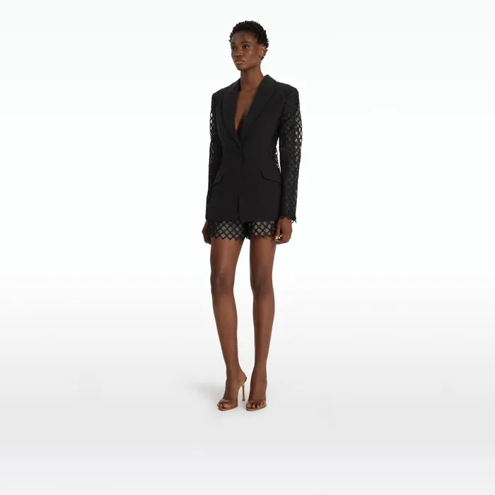 Safiyaa Joena Black Jacket Women Jackets and Coats