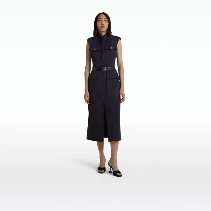 Safiyaa Lani Midnight Navy Midi Dress Women Dresses