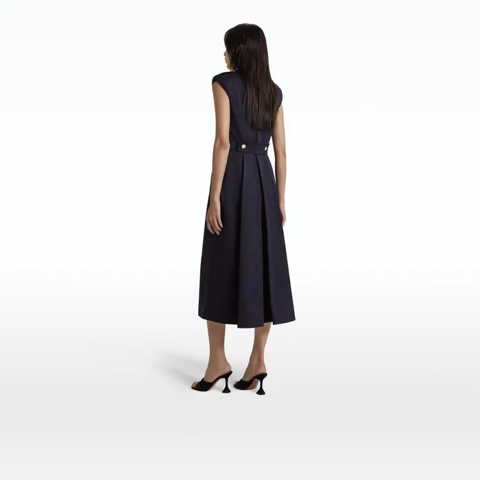 Safiyaa Lani Midnight Navy Midi Dress Women Dresses