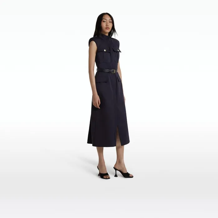 Safiyaa Lani Midnight Navy Midi Dress Women Dresses