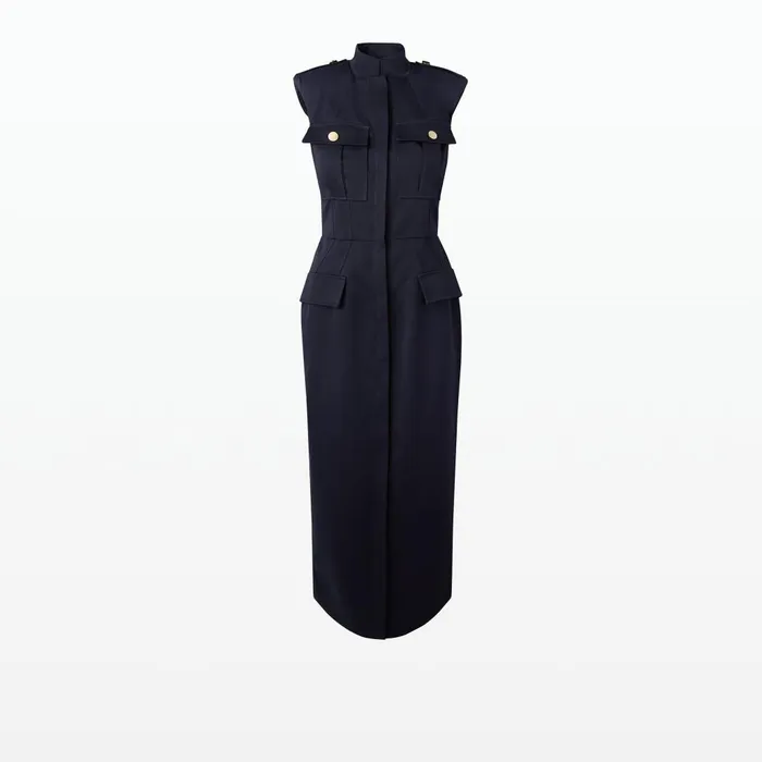 Safiyaa Lani Midnight Navy Midi Dress Women Dresses