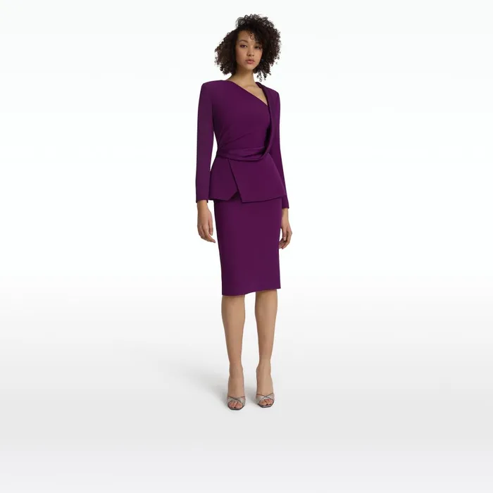 Safiyaa Laurana Currant Midi Dress Women Dresses