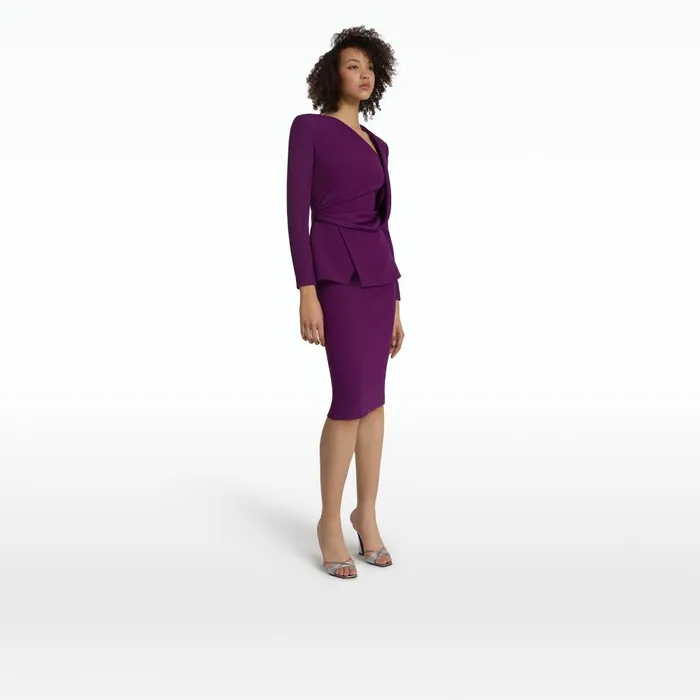 Safiyaa Laurana Currant Midi Dress Women Dresses