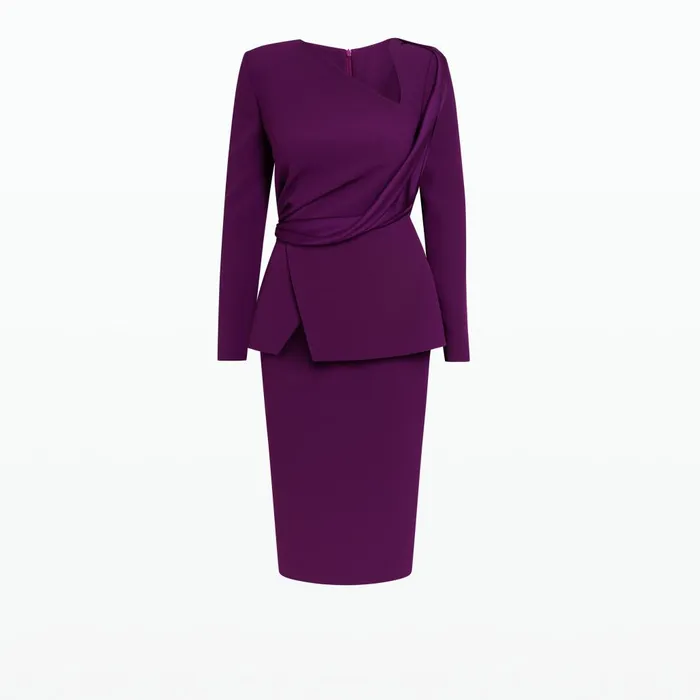 Safiyaa Laurana Currant Midi Dress Women Dresses