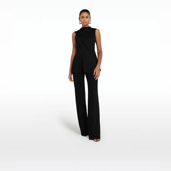 Safiyaa Lea Black Fiona Jersey Trousers Women Trousers