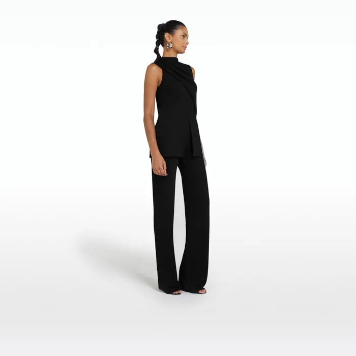 Safiyaa Lea Black Fiona Jersey Trousers Women Trousers