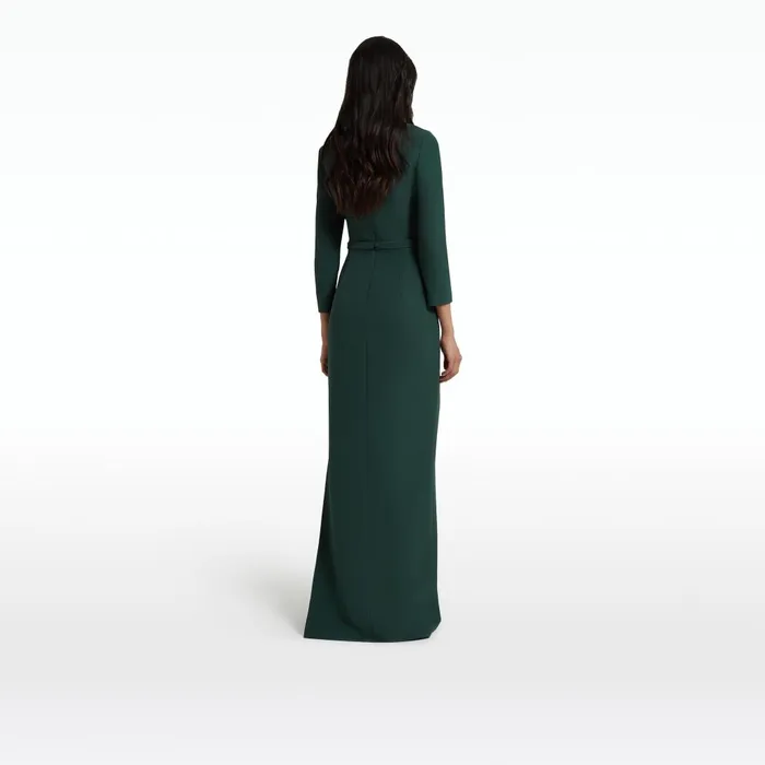 Safiyaa Mahir Darkest Spruce Long Dress Women Dresses