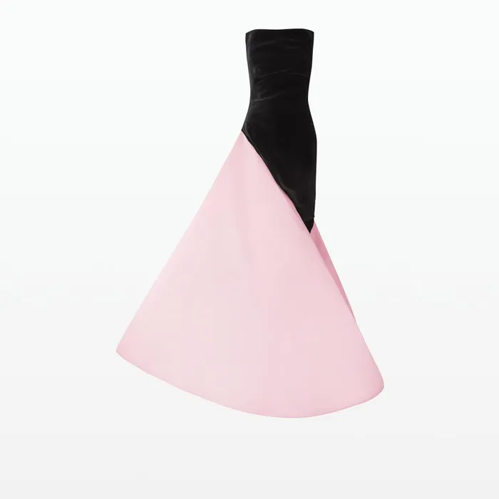 Safiyaa Pia Black and Peony Blush Long Dress Women Dresses
