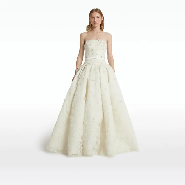 Safiyaa Seda Ivory Long Dress Women Dresses