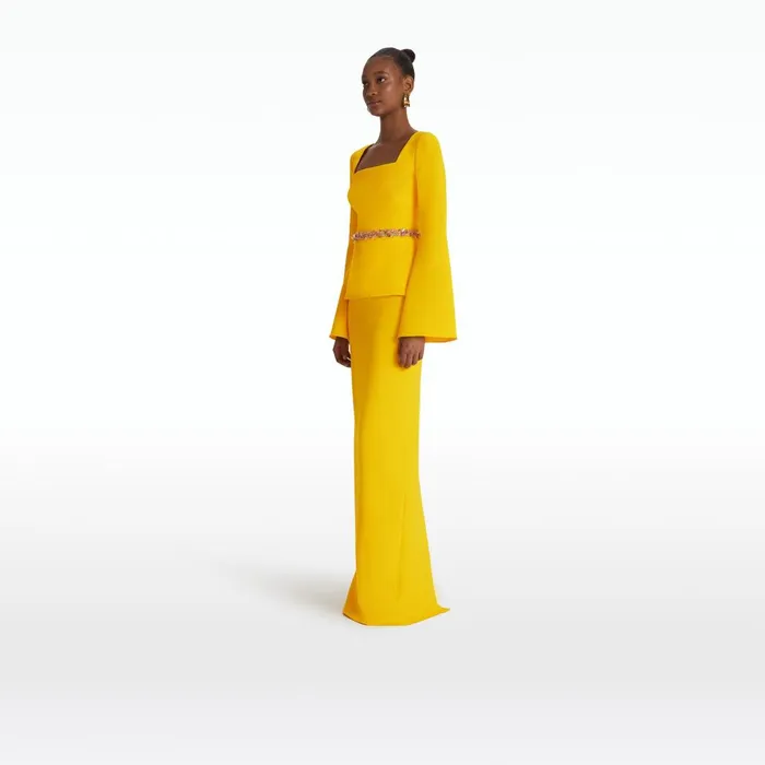 Safiyaa Sidha Sunshine Yellow Skirt Women Skirts