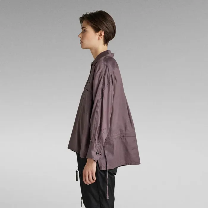 Shirts and Blouses Women GStar RAW Bowling Polo Dark Taupe Fungi