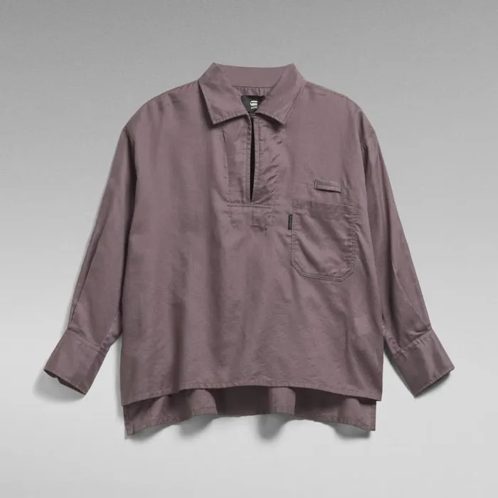 Shirts and Blouses Women GStar RAW Bowling Polo Dark Taupe Fungi