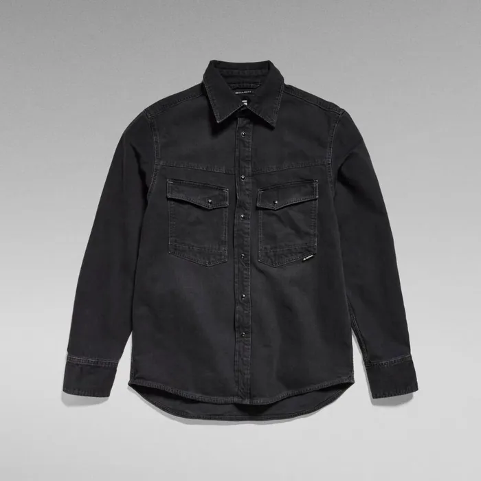 Shirts and Blouses Women GStar RAW Unisex Dakota Regular Shirt Evergreen Worn In Blade
