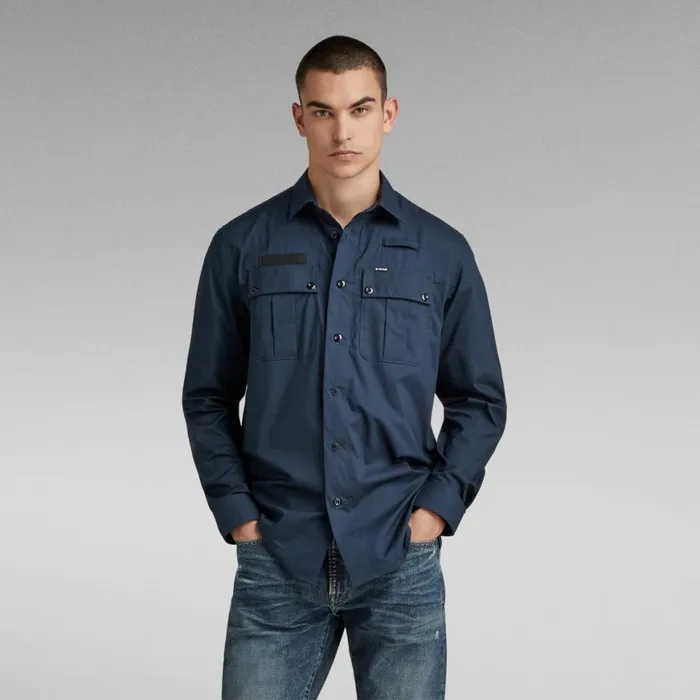 Shirts Men GStar RAW Police Regular Shirt Salute