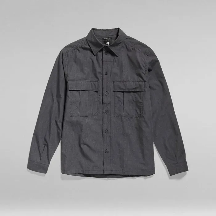 Shirts Men GStar RAW Unisex Utility Relaxed Shirt Dark Black Heather