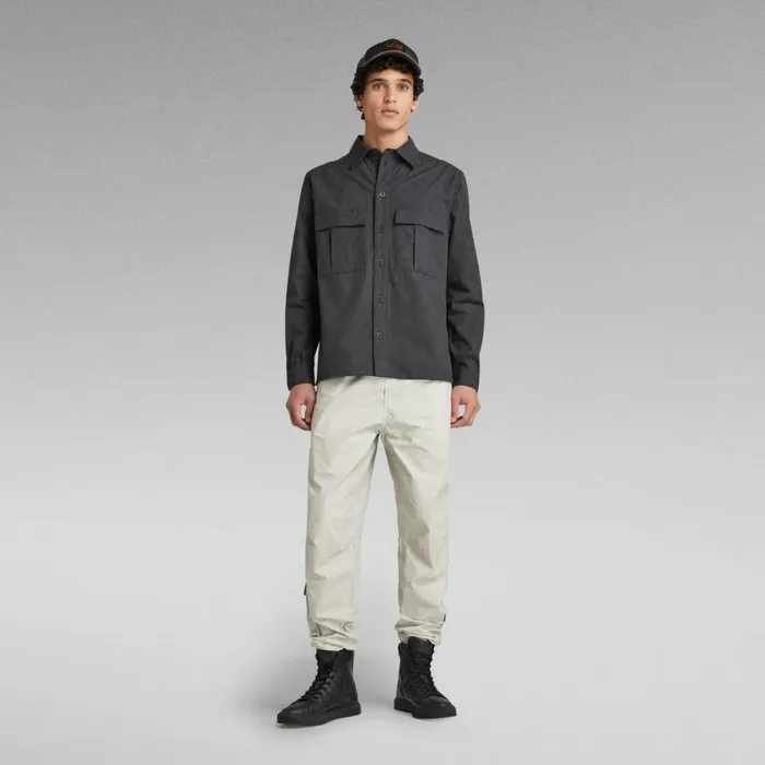 Shirts Men GStar RAW Unisex Utility Relaxed Shirt Dark Black Heather
