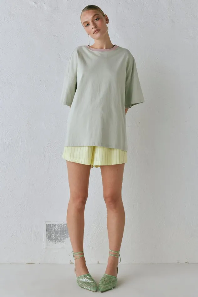 Short Sleeve Women VRG GRL Willow Tee Oyster